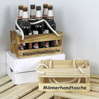 Männerhandtasche aus Holz - Bierträger...