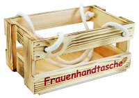 Frauenhandtasche aus Holz Geflammt - Bierträger...