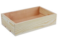 Holzkiste XS Natur zur Aufbewahrung Dekoration 28,5x18,2x7cm - Stiege Steige Obstkiste Präsentkorb Geschenk