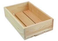 Holzkiste XS Natur zur Aufbewahrung Dekoration 28,5x18,2x7cm - Stiege Steige Obstkiste Präsentkorb Geschenk