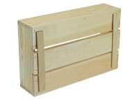 Holzkiste XS Natur zur Aufbewahrung Dekoration 28,5x18,2x7cm - Stiege Steige Obstkiste Präsentkorb Geschenk