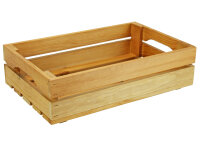 Holzkiste S Hellbraun zur Aufbewahrung Dekoration 40x25x9,6 cm - Stiege Steige Obstkiste Präsentkorb Geschenk