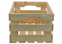 Holzkiste M Natur zur Aufbewahrung Dekoration 40x30x22,3 cm - Stiege Steige Obstkiste Präsentkorb Geschenk