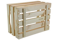 Holzkiste M Natur zur Aufbewahrung Dekoration 40x30x22,3 cm - Stiege Steige Obstkiste Präsentkorb Geschenk