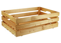 Holzkiste L Hellbraun zur Aufbewahrung Dekoration 59,5x39,5x20,5 cm - Stiege Steige Obstkiste Präsentkorb Geschenk