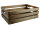 Holzkiste L Dunkelbraun zur Aufbewahrung Dekoration 59,5x39,5x20,5 cm - Stiege Steige Obstkiste Präsentkorb Geschenk