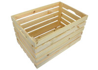 Holzkiste XL Natur zur Aufbewahrung Dekoration 59,5x39,5x34 cm - Stiege Steige Obstkiste Präsentkorb Geschenk