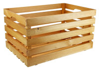 Holzkiste XL Hellbraun zur Aufbewahrung Dekoration 59,5x39,5x34 cm - Stiege Steige Obstkiste Präsentkorb Geschenk