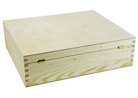 Weinkiste Klappdeckel Verschluß Teiler 3 Flaschen 36x30,6x11,5cm - Holzkiste Weinbox Weinverpackung Kiste Deckel