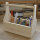 Werkzeugkiste aus Holz Natur mit Tragegriff M 40x20x38cm - Hausmeisterkiste Tragekiste Kiste