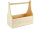 Werkzeugkiste aus Holz Natur mit Tragegriff M 40x20x38cm - Hausmeisterkiste Tragekiste Kiste