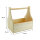 Werkzeugkiste aus Holz Natur mit Tragegriff L 37x25x38cm - Hausmeisterkiste Tragekiste Kiste