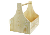 Werkzeugkiste aus Holz Natur mit Tragegriff XXL 40x30x40cm - Hausmeisterkiste Tragekiste Kiste