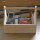 Werkzeugkiste aus Holz Natur mit Tragegriff 3XL 47x25x38cm - Hausmeisterkiste Tragekiste Kiste