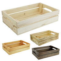 Holzkiste S zur Aufbewahrung Dekoration 40x25x9,6 cm -...