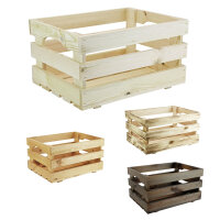 Holzkiste M zur Aufbewahrung Dekoration 40x30x22,3 cm - Stiege Steige Obstkiste Präsentkorb Geschenk