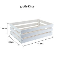 Holzkiste 3er Set Weiß - Dekokiste Geschenkverpackung Aufbewahrung