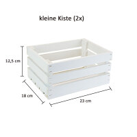 Holzkiste 3er Set Weiß - Dekokiste Geschenkverpackung Aufbewahrung