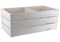 Holzkiste mit Teiler Weiß - Dekokiste Geschenkverpackung Aufbewahrung