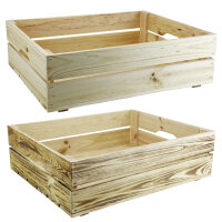Holzkiste "Industrial" Größe M - 50x40x15,5 cm(außen)