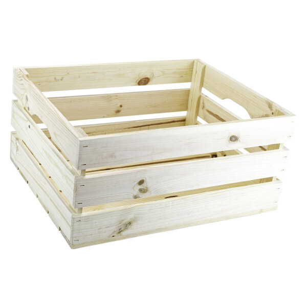 Holzkiste "Industrial" Größe L 50x40x24cm (außen)