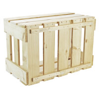 Weinstiege natur/geflammt - Weinkiste aus Holz