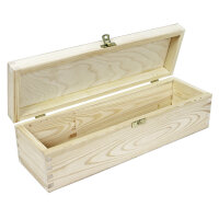 1er Weinkiste aus Holz mit Klappverschluss und Aufdruck Weihnachten und optional Holzwolle