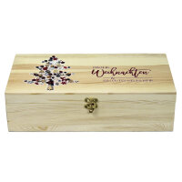 2er Weinkiste aus Holz mit Bügelverschluss und...