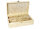 2er Weinkiste aus Holz mit Klappverschluss und Aufdruck Weihnachten und optional Holzwolle