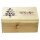 Holzkiste Geschenkbox mit Klappdeckel und Grifflöchern mit Aufdruck Weihnachten