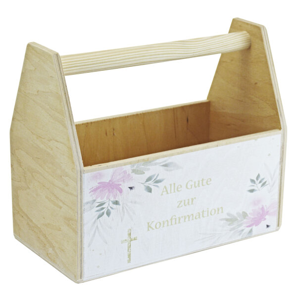 Geschenkverpackung / Tragebox zur Konfirmation Geschenkkorb