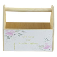 Geschenkverpackung / Tragebox zur Konfirmation Geschenkkorb
