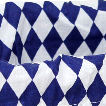 Stoffeinlage Blau Weiß